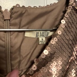 BB Dakota Sequin Dress - size small rose gold